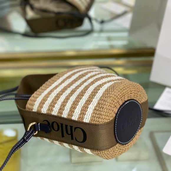 Chloe's new rattan bag Small Woody Basket vegetable basket bucket bag - Picture 7 of 8